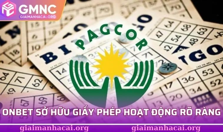 ONBET sở hữu giấy phép hoạt động rõ ràng